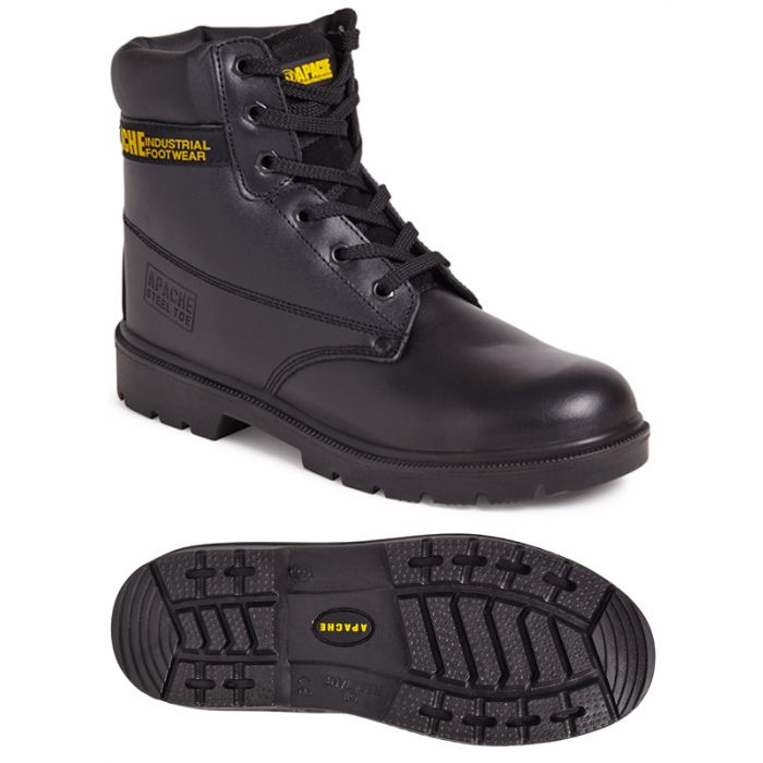 AP300 Black 6 Eye Safety Boot