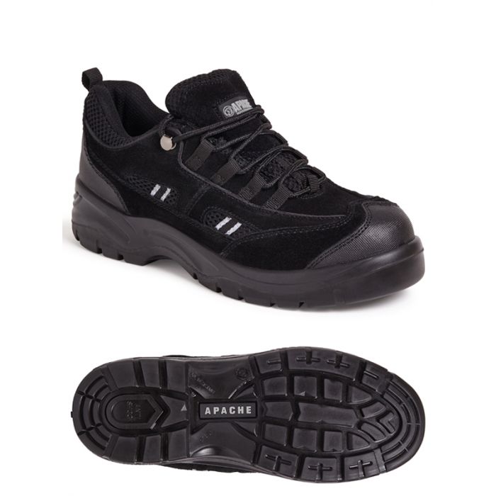 AP302SM Black Suede Safety Trainer