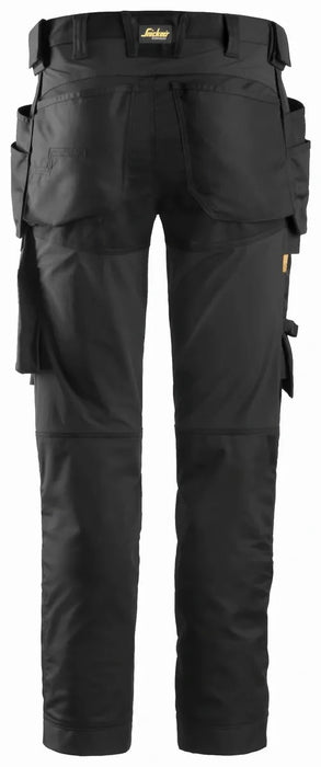 SNICKERS ALLROUNDWORK STRETCH TROUSERS WITH HOLSTER POCKETS Black/Black