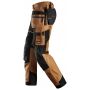 Snickers 6214 RuffWork Canvas+ Heavy Duty Work Trousers+ Holster Pockets (Brown/Black)